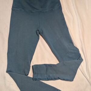 Avocado Blue Ribbed Leggings